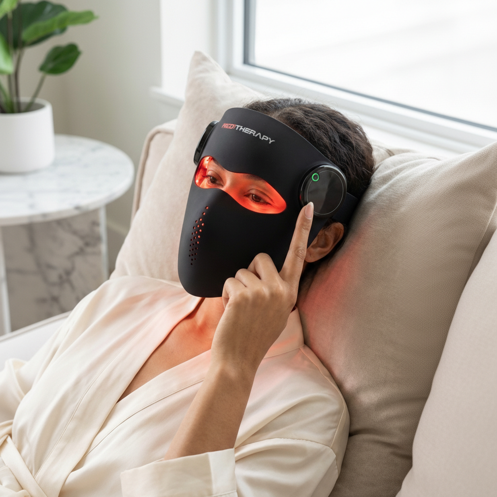 Red Light Therapy Face Mask - Battery Powered